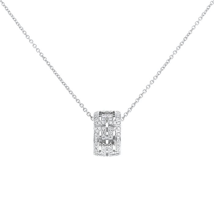 [Auream]PARENTESI NECKLACE SILVER DIAMOND