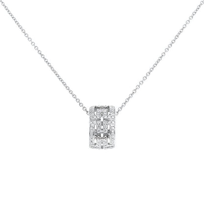 [Auream]PARENTESI NECKLACE SILVER DIAMOND