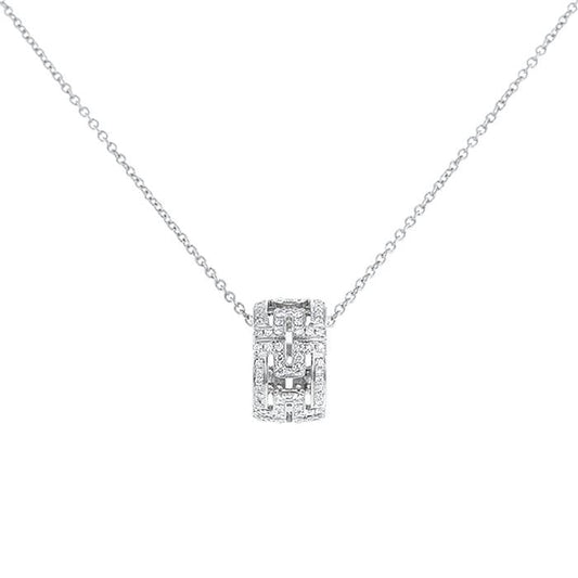 [Auream]PARENTESI NECKLACE SILVER DIAMOND