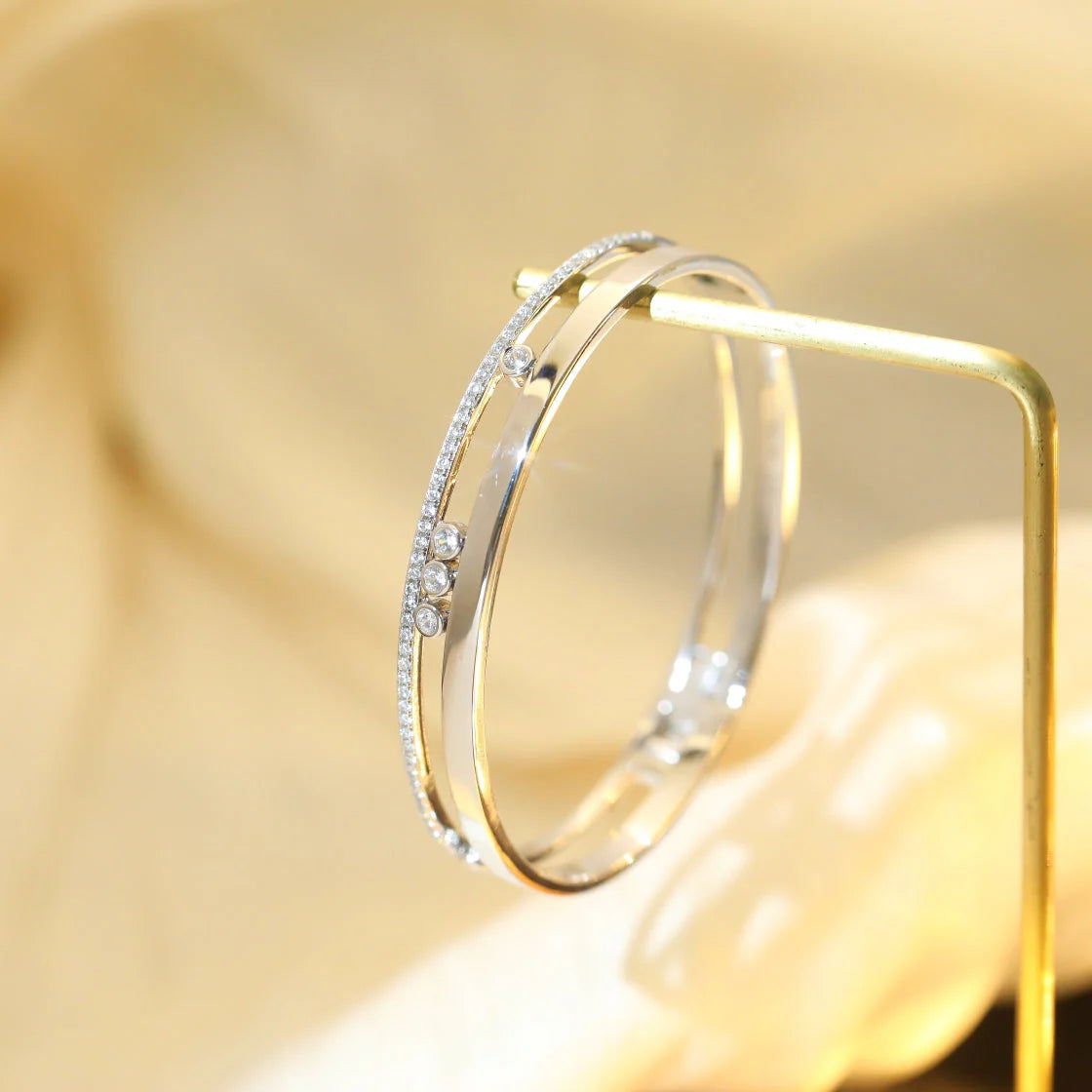[Auream]Move Romane Diamond Bangle Bracelet