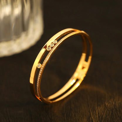 [Auream]Move Romane Diamond Bangle Bracelet