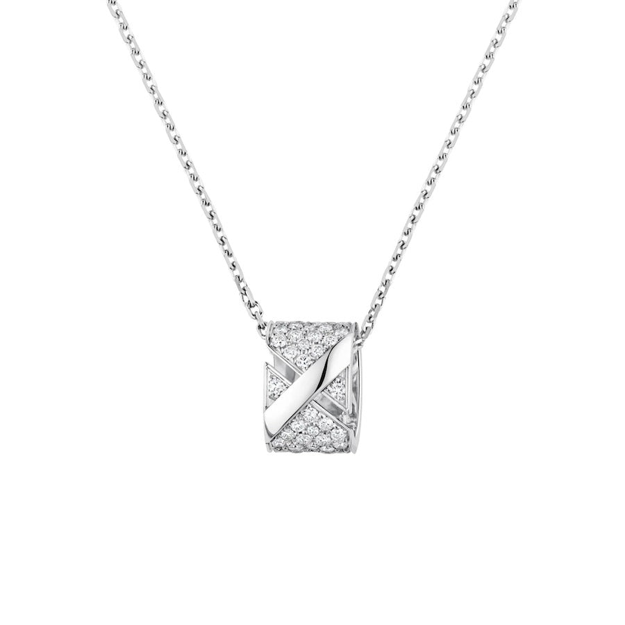 [Auream]LIENS EVIDENCE DIAMOND PAVED NECKLACE
