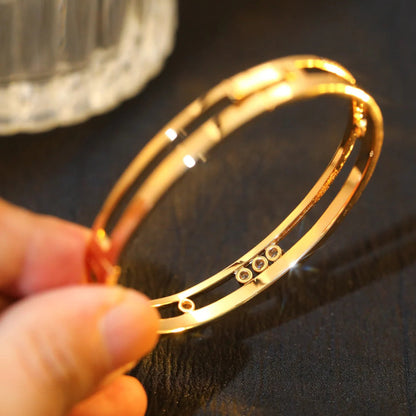 [Auream]Move Romane Diamond Bangle Bracelet