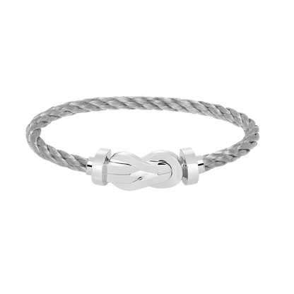 [Auream]CHANCE LARGE 8 FIGURE BUCKLE NO DIAMOND BRACELET SILVER