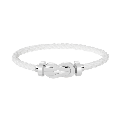 [Auream]CHANCE LARGE 8 FIGURE BUCKLE NO DIAMOND BRACELET SILVER