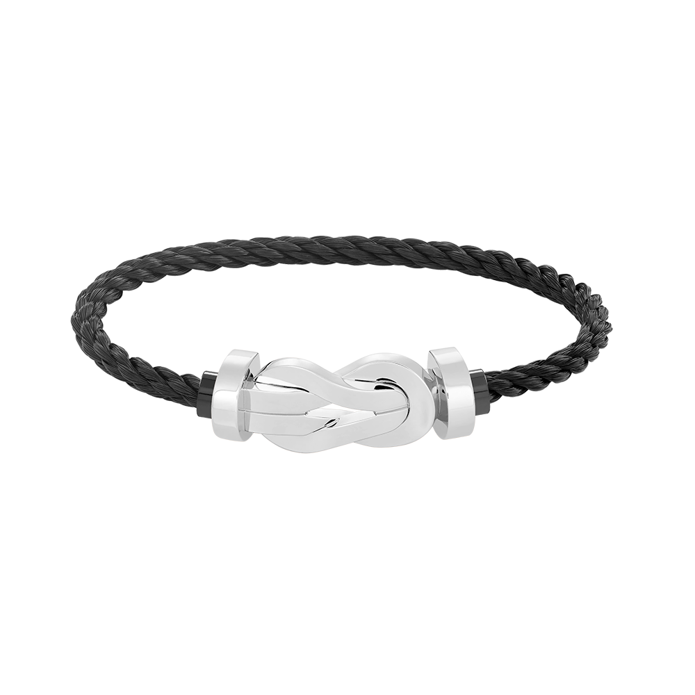 [Auream]CHANCE LARGE 8 FIGURE BUCKLE NO DIAMOND BRACELET SILVER
