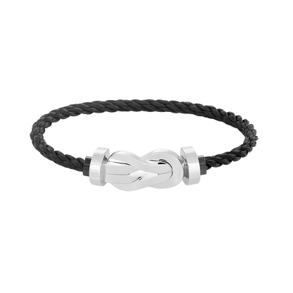 [Auream]CHANCE LARGE 8 FIGURE BUCKLE NO DIAMOND BRACELET SILVER