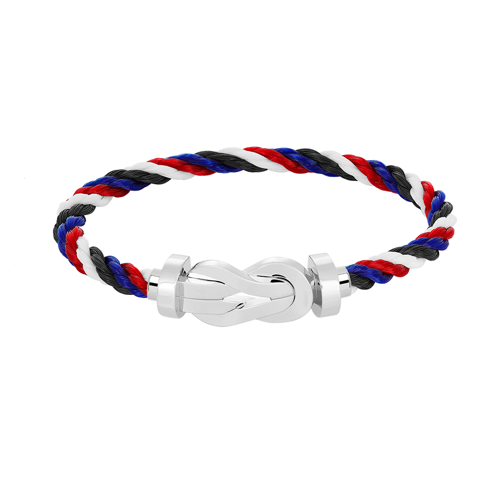 [Auream]CHANCE LARGE 8 FIGURE BUCKLE NO DIAMOND BRACELET SILVER