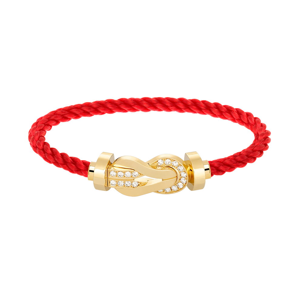 [Auream]CHANCE LARGE 8 FIGURE BUCKLE HALF DIAMOND BRACELET GOLD