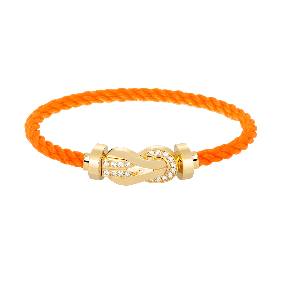 [Auream]CHANCE LARGE 8 FIGURE BUCKLE HALF DIAMOND BRACELET GOLD