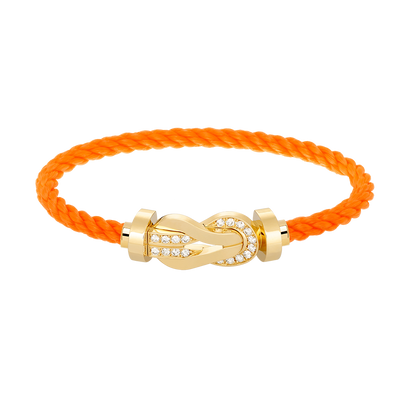 [Auream]CHANCE LARGE 8 FIGURE BUCKLE HALF DIAMOND BRACELET GOLD