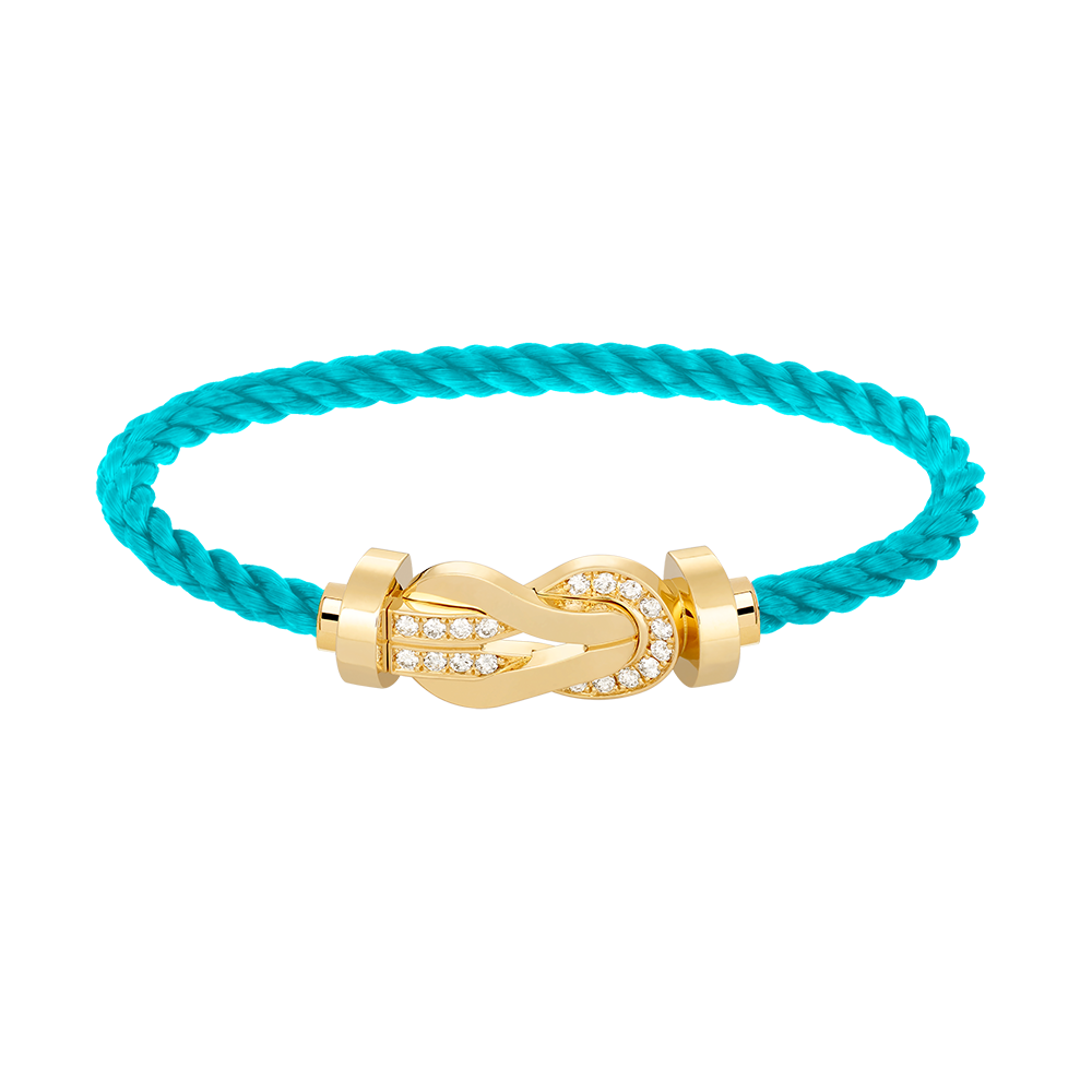 [Auream]CHANCE LARGE 8 FIGURE BUCKLE HALF DIAMOND BRACELET GOLD