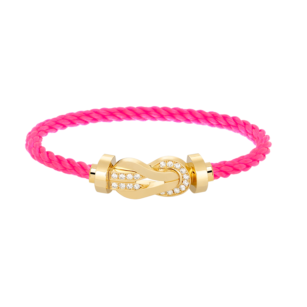 [Auream]CHANCE LARGE 8 FIGURE BUCKLE HALF DIAMOND BRACELET GOLD