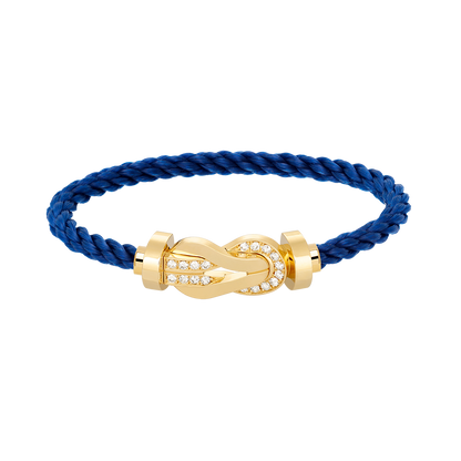 [Auream]CHANCE LARGE 8 FIGURE BUCKLE HALF DIAMOND BRACELET GOLD