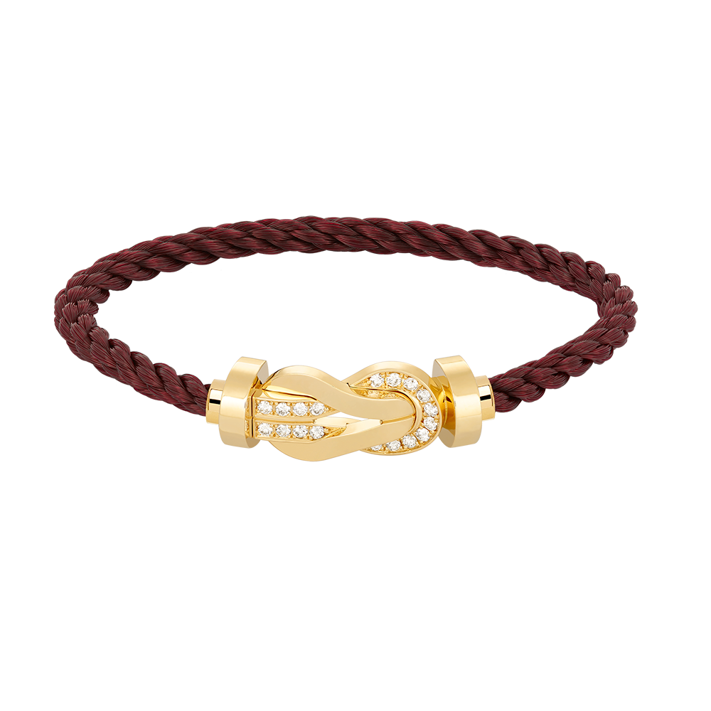 [Auream]CHANCE LARGE 8 FIGURE BUCKLE HALF DIAMOND BRACELET GOLD