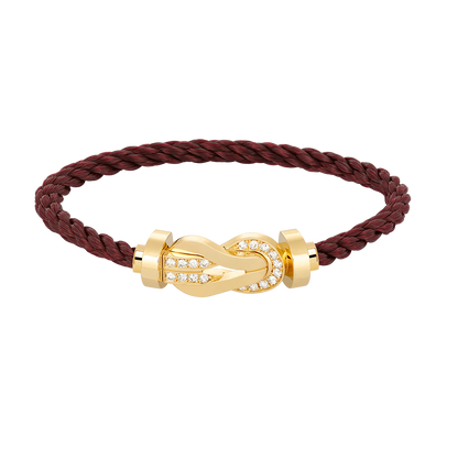 [Auream]CHANCE LARGE 8 FIGURE BUCKLE HALF DIAMOND BRACELET GOLD
