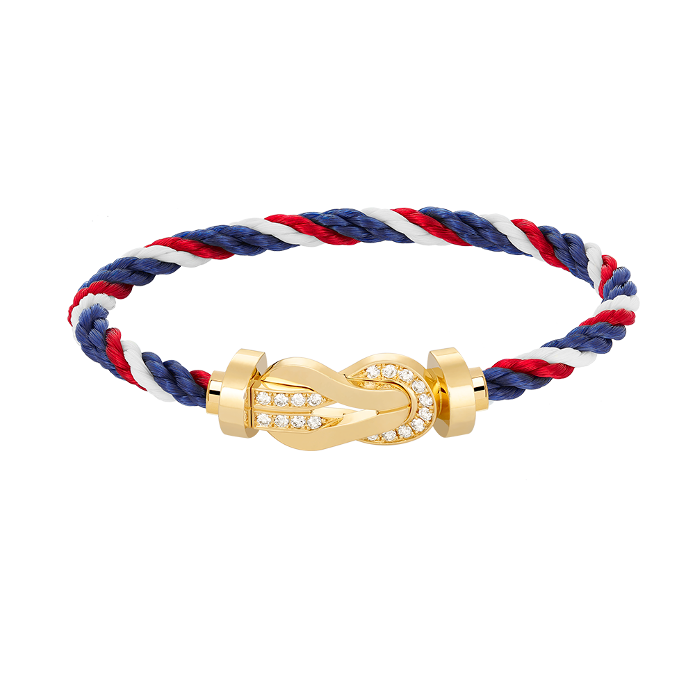 [Auream]CHANCE LARGE 8 FIGURE BUCKLE HALF DIAMOND BRACELET GOLD