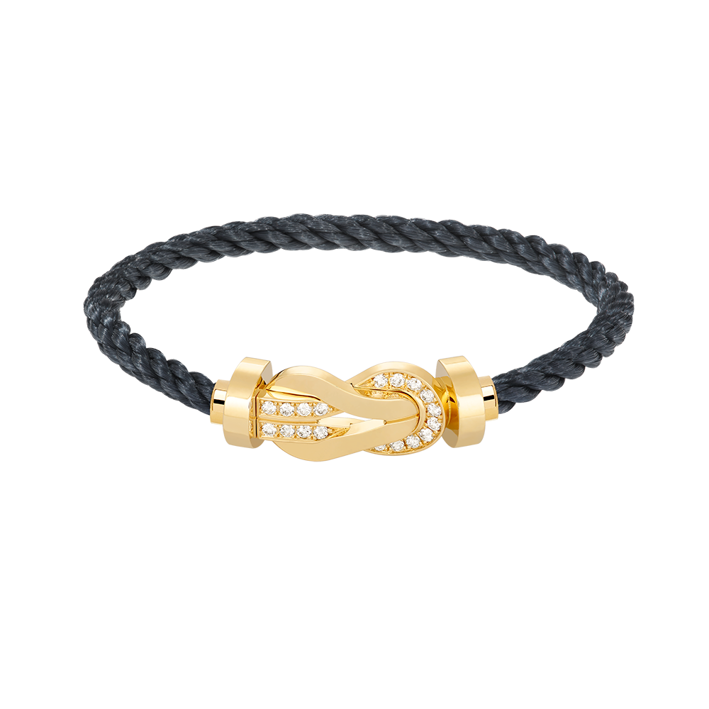 [Auream]CHANCE LARGE 8 FIGURE BUCKLE HALF DIAMOND BRACELET GOLD
