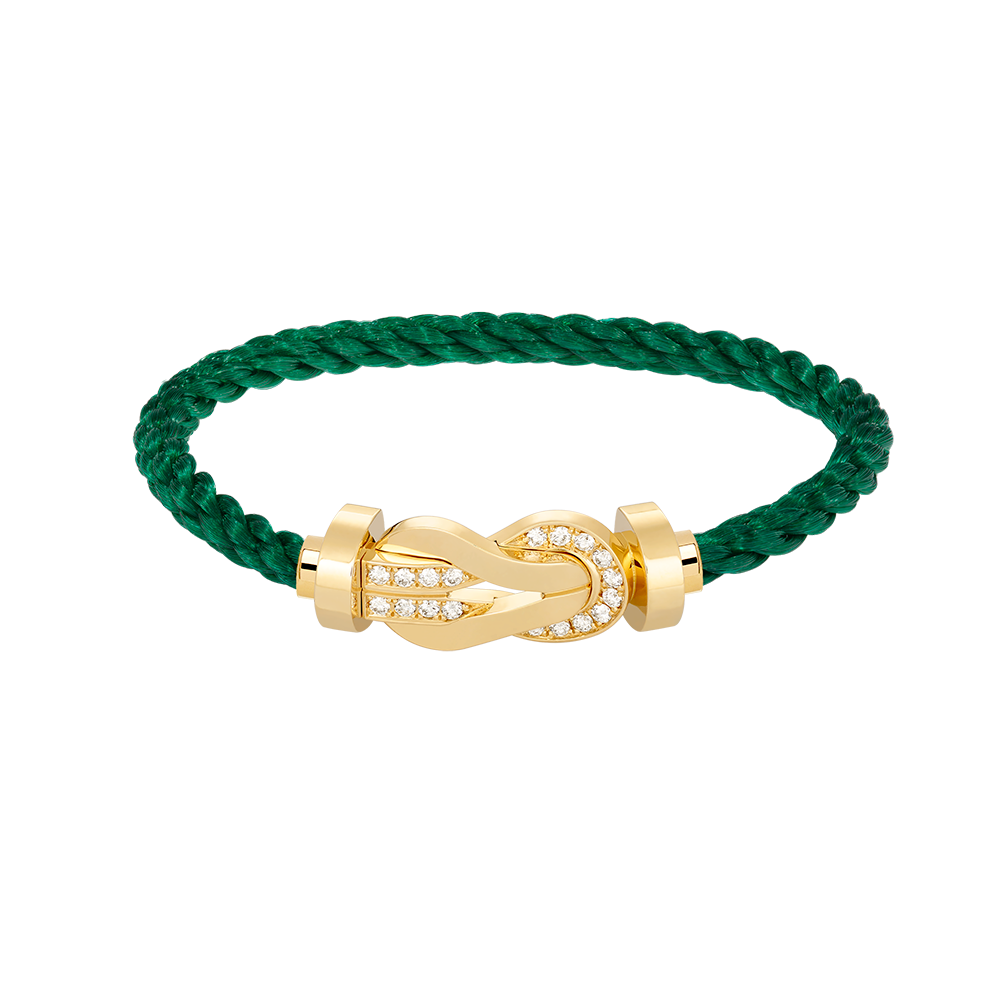 [Auream]CHANCE LARGE 8 FIGURE BUCKLE HALF DIAMOND BRACELET GOLD