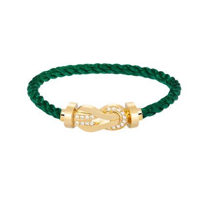 [Auream]CHANCE LARGE 8 FIGURE BUCKLE HALF DIAMOND BRACELET GOLD