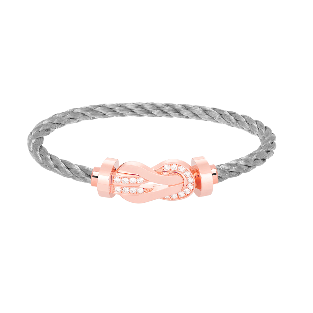 [Auream]CHANCE LARGE 8 FIGURE BUCKLE HALF DIAMOND BRACELET ROSE GOLD