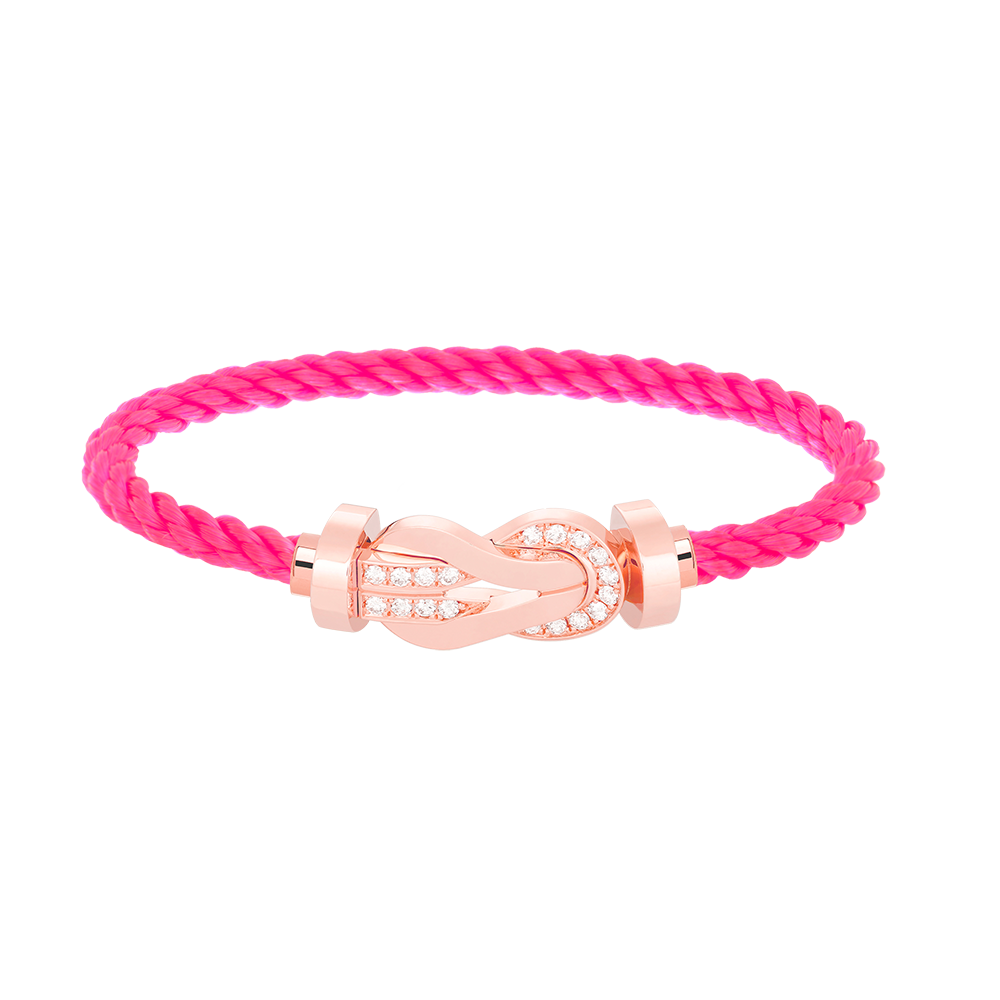 [Auream]CHANCE LARGE 8 FIGURE BUCKLE HALF DIAMOND BRACELET ROSE GOLD