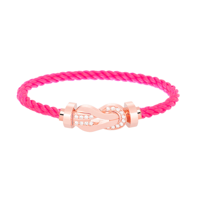 [Auream]CHANCE LARGE 8 FIGURE BUCKLE HALF DIAMOND BRACELET ROSE GOLD
