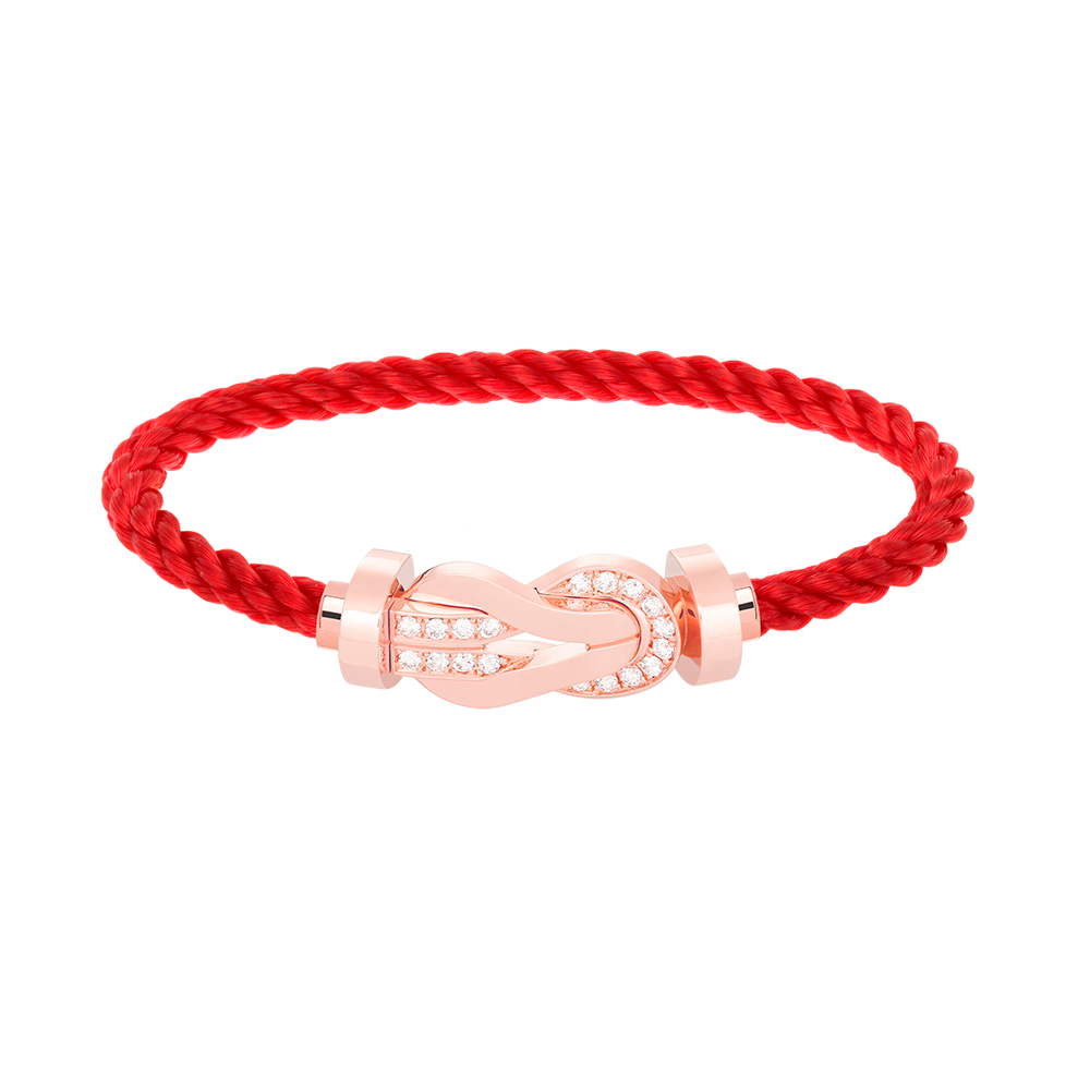 [Auream]CHANCE LARGE 8 FIGURE BUCKLE HALF DIAMOND BRACELET ROSE GOLD