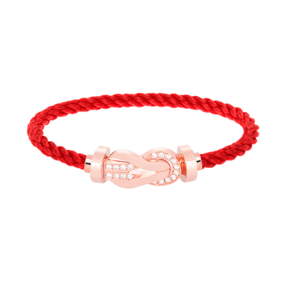[Auream]CHANCE LARGE 8 FIGURE BUCKLE HALF DIAMOND BRACELET ROSE GOLD