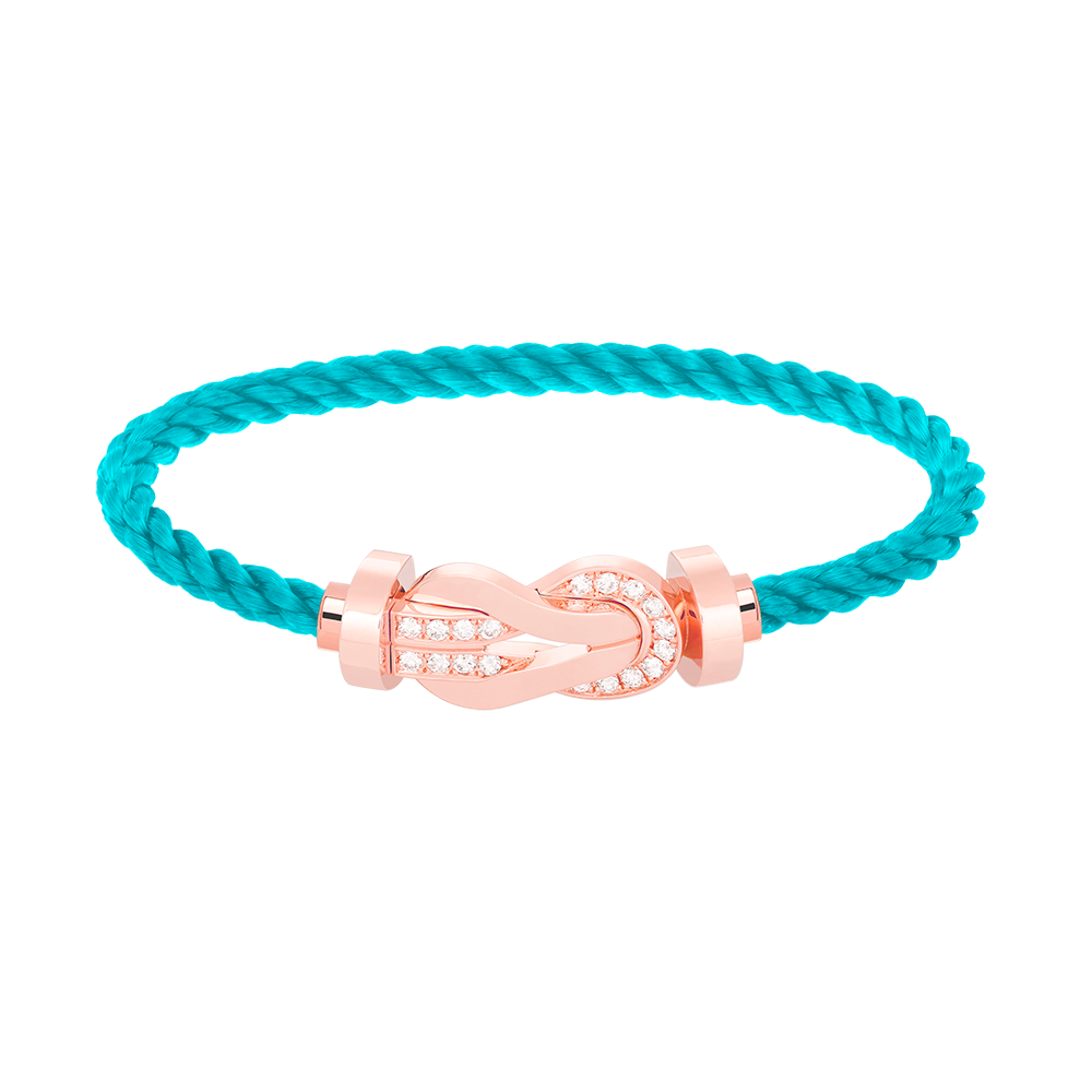 [Auream]CHANCE LARGE 8 FIGURE BUCKLE HALF DIAMOND BRACELET ROSE GOLD