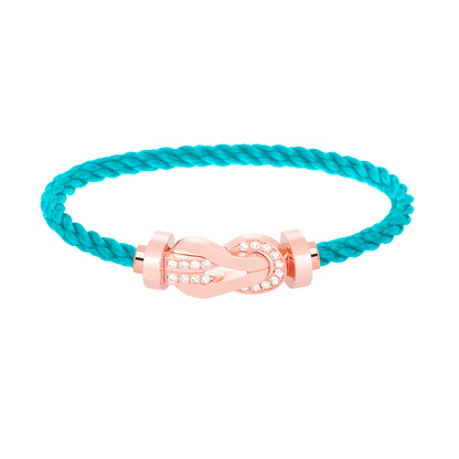 [Auream]CHANCE LARGE 8 FIGURE BUCKLE HALF DIAMOND BRACELET ROSE GOLD