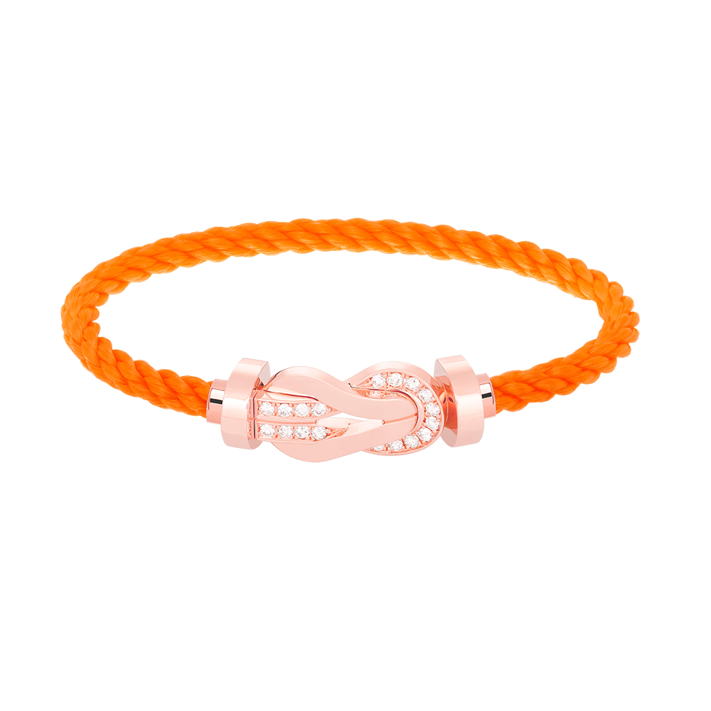 [Auream]CHANCE LARGE 8 FIGURE BUCKLE HALF DIAMOND BRACELET ROSE GOLD