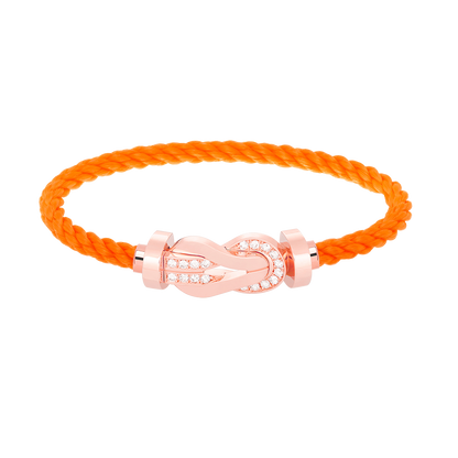 [Auream]CHANCE LARGE 8 FIGURE BUCKLE HALF DIAMOND BRACELET ROSE GOLD
