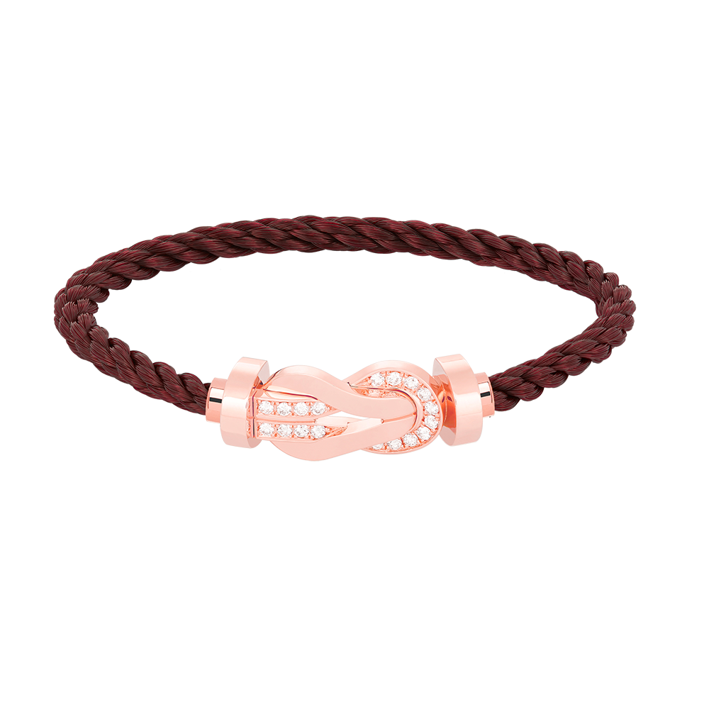 [Auream]CHANCE LARGE 8 FIGURE BUCKLE HALF DIAMOND BRACELET ROSE GOLD