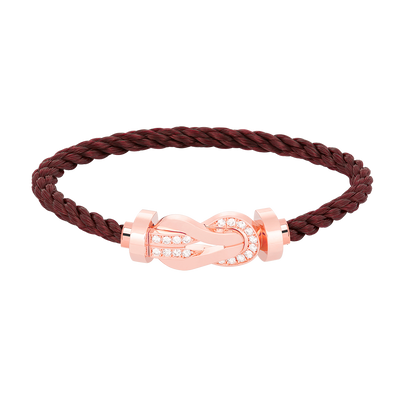 [Auream]CHANCE LARGE 8 FIGURE BUCKLE HALF DIAMOND BRACELET ROSE GOLD