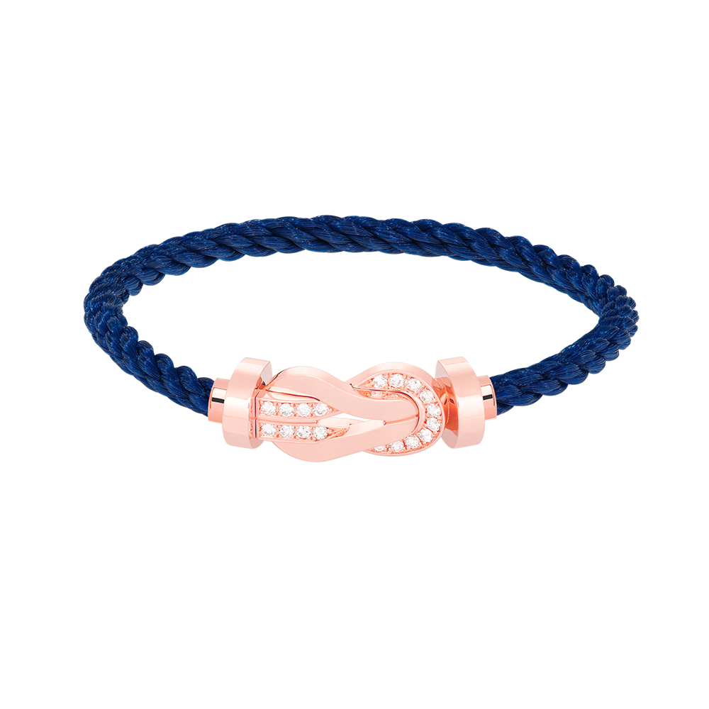 [Auream]CHANCE LARGE 8 FIGURE BUCKLE HALF DIAMOND BRACELET ROSE GOLD