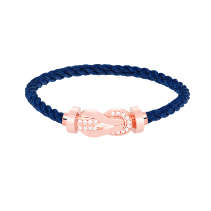 [Auream]CHANCE LARGE 8 FIGURE BUCKLE HALF DIAMOND BRACELET ROSE GOLD