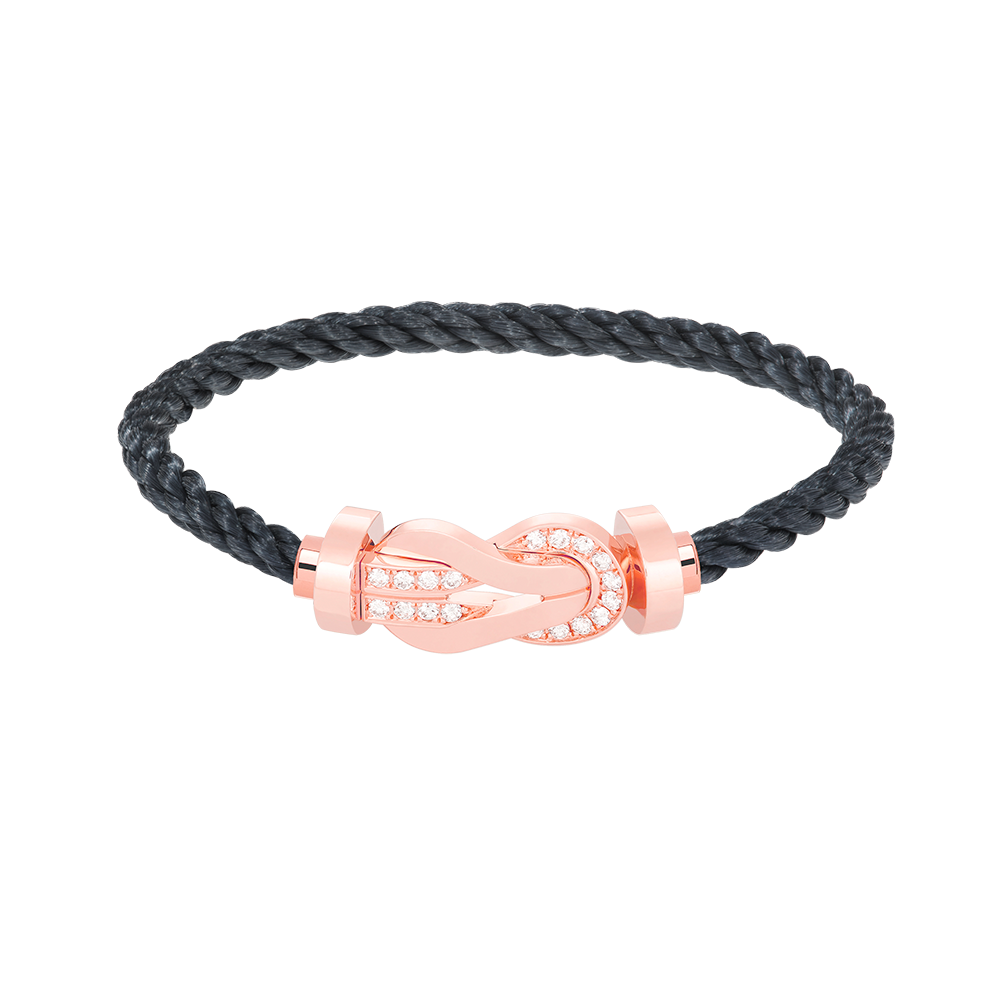 [Auream]CHANCE LARGE 8 FIGURE BUCKLE HALF DIAMOND BRACELET ROSE GOLD
