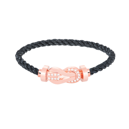 [Auream]CHANCE LARGE 8 FIGURE BUCKLE HALF DIAMOND BRACELET ROSE GOLD