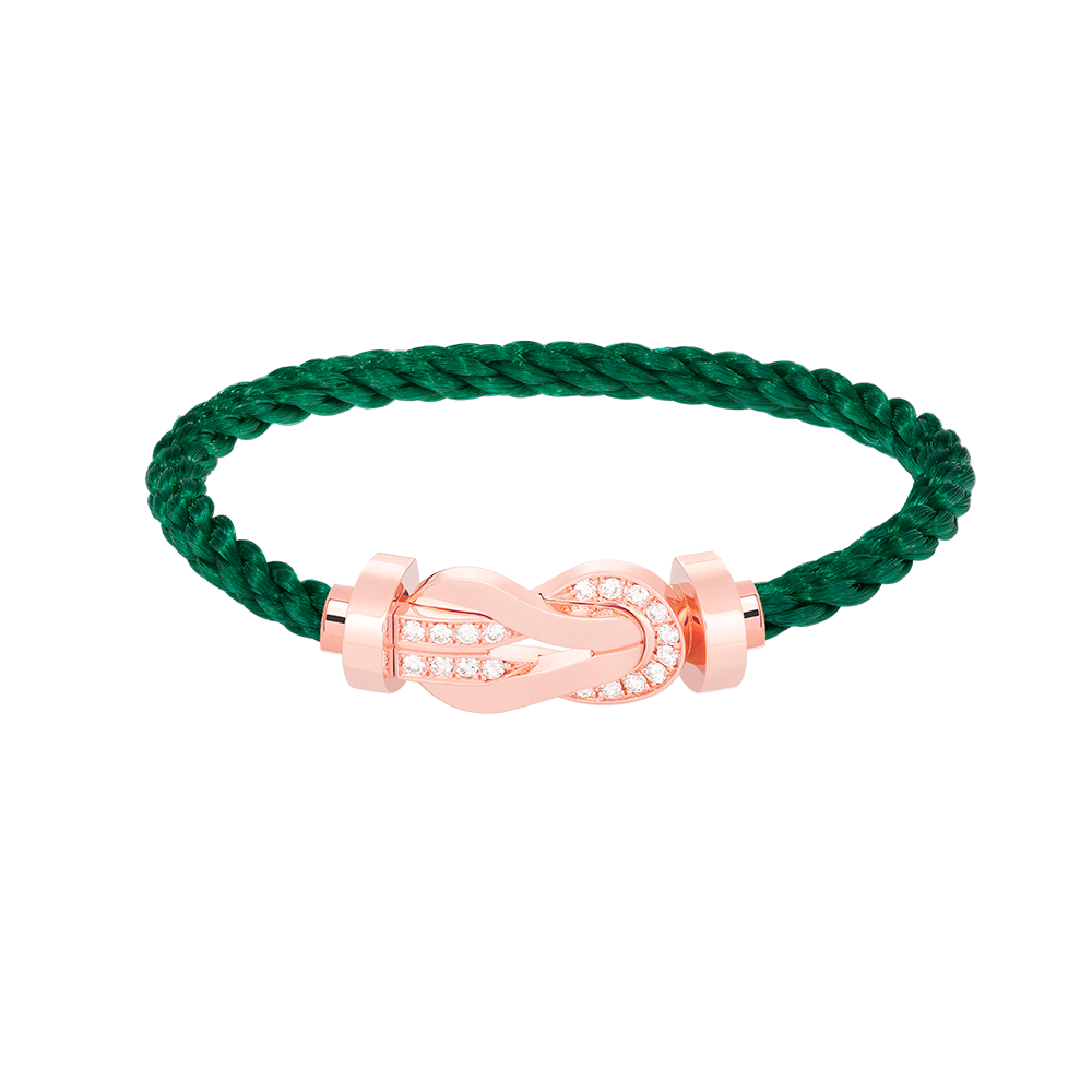 [Auream]CHANCE LARGE 8 FIGURE BUCKLE HALF DIAMOND BRACELET ROSE GOLD
