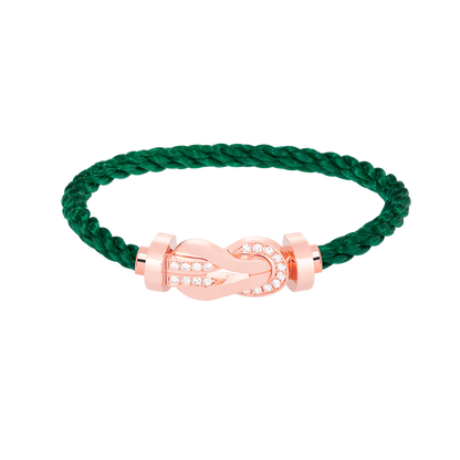 [Auream]CHANCE LARGE 8 FIGURE BUCKLE HALF DIAMOND BRACELET ROSE GOLD