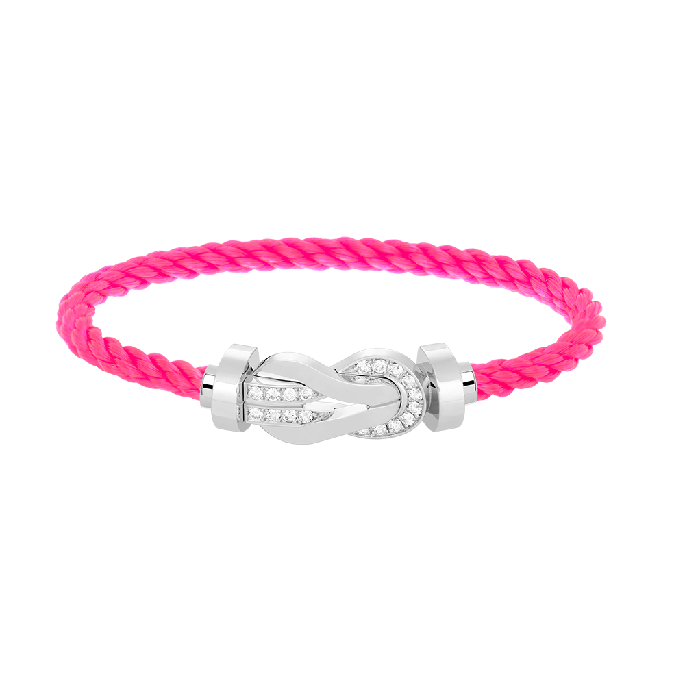 [Auream]CHANCE LARGE 8 FIGURE BUCKLE HALF DIAMOND BRACELET SILVER