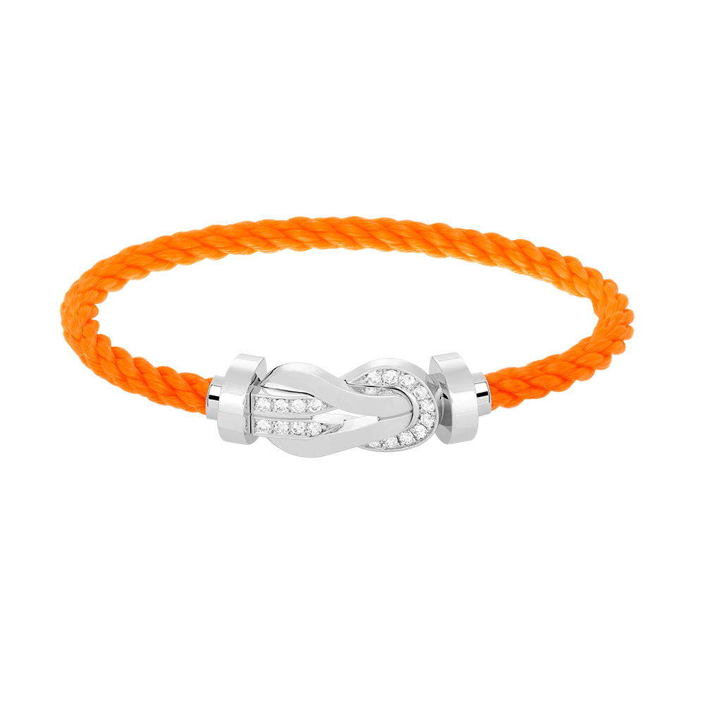 [Auream]CHANCE LARGE 8 FIGURE BUCKLE HALF DIAMOND BRACELET SILVER