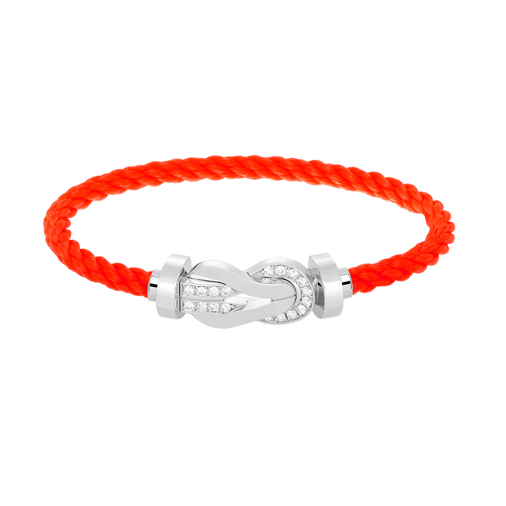[Auream]CHANCE LARGE 8 FIGURE BUCKLE HALF DIAMOND BRACELET SILVER