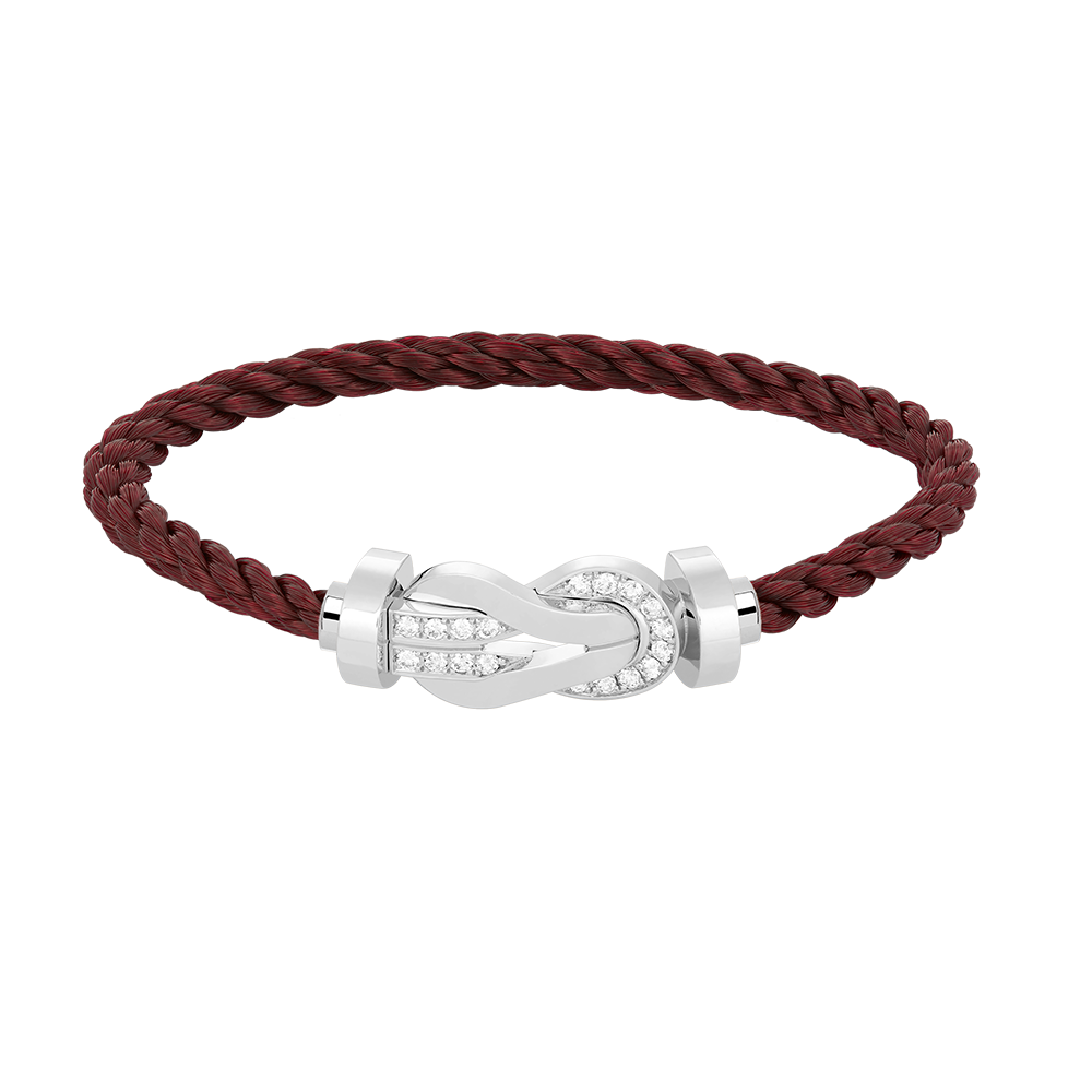 [Auream]CHANCE LARGE 8 FIGURE BUCKLE HALF DIAMOND BRACELET SILVER