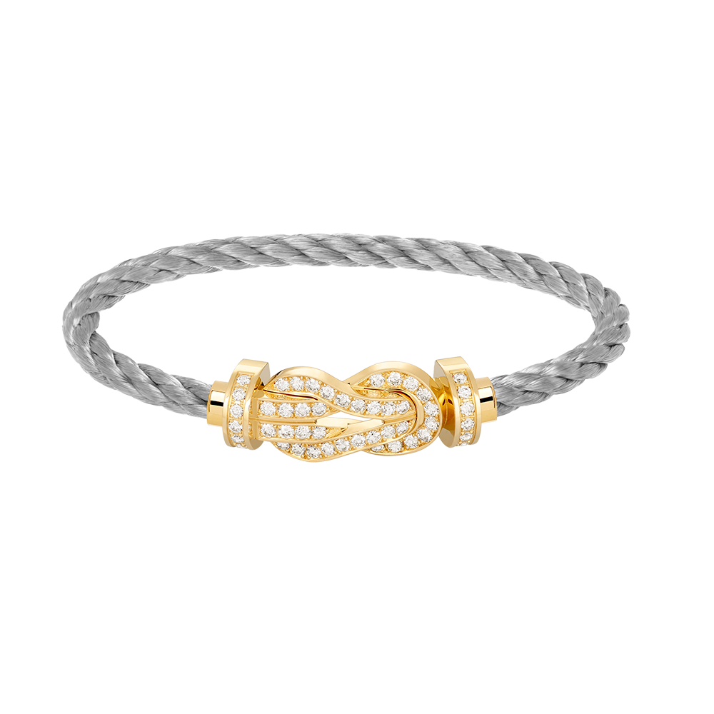 [Auream]CHANCE LARGE 8 FIGURE BUCKLE FULLDIAMOND BRACELET GOLD