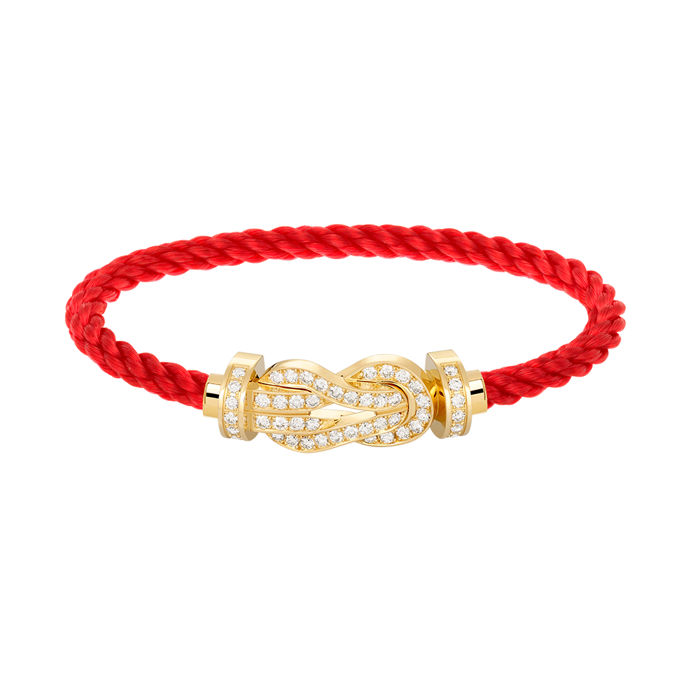 [Auream]CHANCE LARGE 8 FIGURE BUCKLE FULLDIAMOND BRACELET GOLD