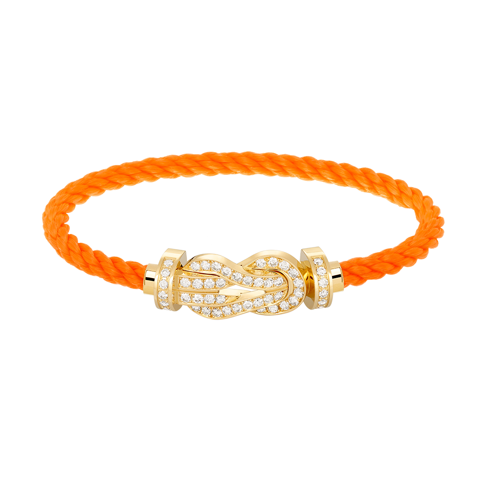 [Auream]CHANCE LARGE 8 FIGURE BUCKLE FULLDIAMOND BRACELET GOLD