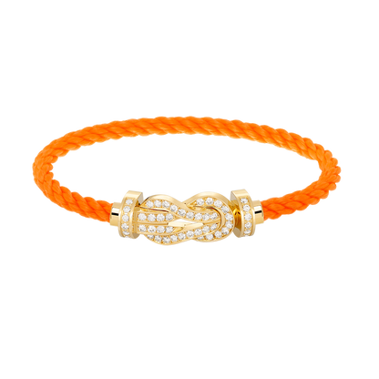 [Auream]CHANCE LARGE 8 FIGURE BUCKLE FULLDIAMOND BRACELET GOLD