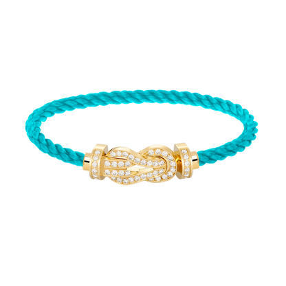 [Auream]CHANCE LARGE 8 FIGURE BUCKLE FULLDIAMOND BRACELET GOLD
